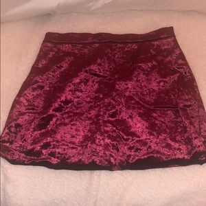 Maroon Velvet Skirt